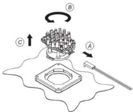NOVY Pureline Frame 15005 - Entfernen des LED-Strahlers: - 1