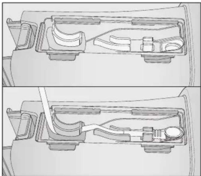 MIELE Triflex HX2 Flash - Ladekabel in der Wandhalterung befestigen - 2