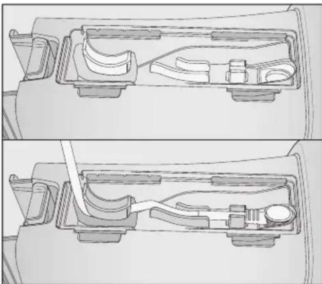 MIELE Triflex HX1 Flash - Ladekabel in der Wandhalterung befestigen - 2