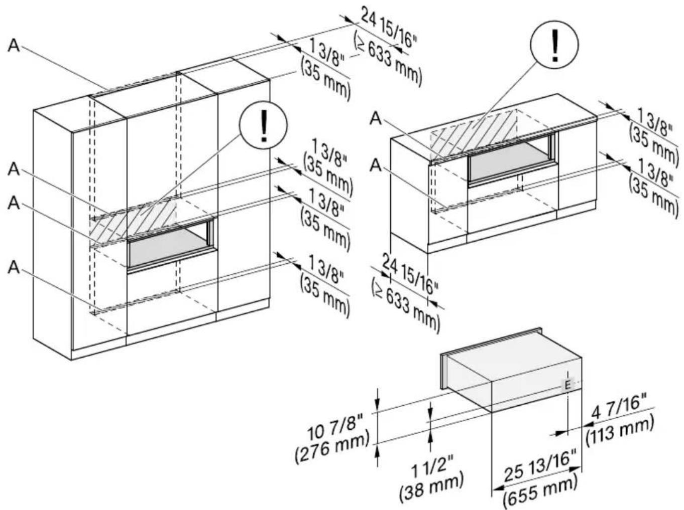 MIELE ESW 7670 - Raccordements et ventilation - 1