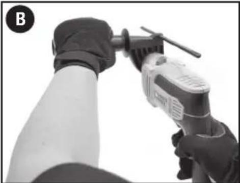 Porter-Cable PCE141 - Acoplamiento del mango lateral - (fig. C) - 2