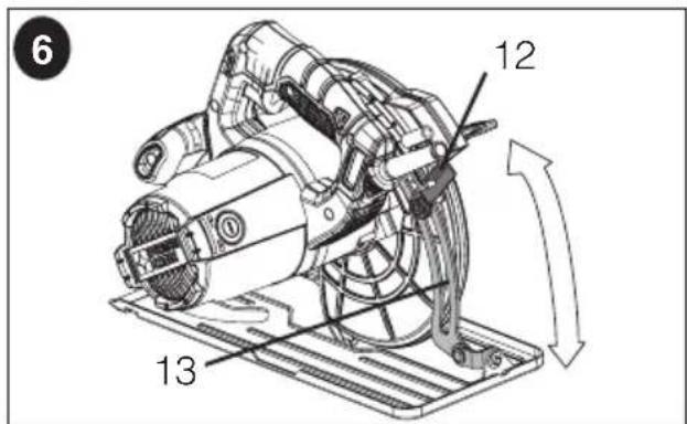 Porter-Cable PCE300 - ADJUSTING THE DEPTH OF CUT (FIG. 6 & 7) - 1