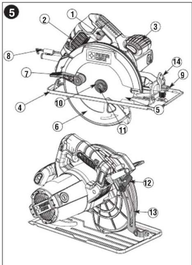 Porter-Cable PCE300 - FUNCTIONAL DESCRIPTION (FIG. 5) - 1