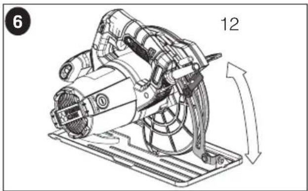 Porter-Cable PCE300 - AJUSTE DE LA PROFUNDIDAD DEL CORTE (FIG. 6 Y 7) - 1