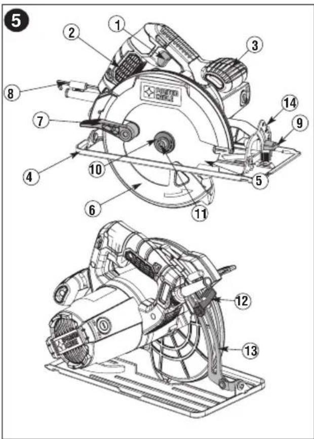 Porter-Cable PCE300 - DESCRIPCIÓN GENERAL (FIG. 5) - 1