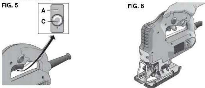 Porter-Cable PCE341 - HOLDING THE TOOL (FIG. 6) - 1