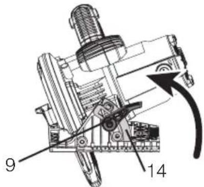 Porter-Cable PCE310 - ADJUSTING THE BEVEL ANGLE (FIG. 8) - 1