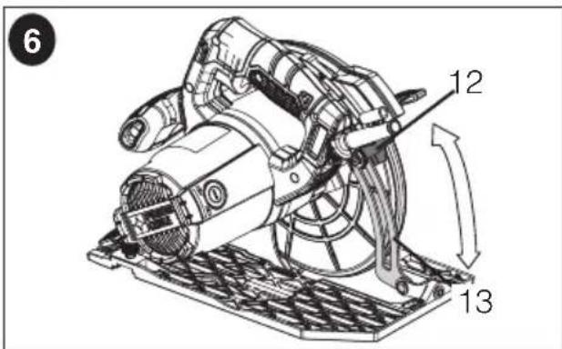 Porter-Cable PCE310 - ADJUSTING THE DEPTH OF CUT FIG.6 & 7 - 1