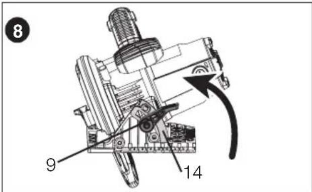 Porter-Cable PCE310 - AJUSTE DEL ANGULO DE BISEL (FIG. 8) - 1