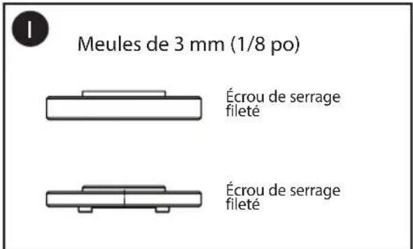 Porter-Cable PCEG011 - INSTALLATION DE MEULES SANS MOYEU - 4