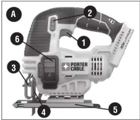 Porter-Cable PCC650 - FIGURA A - 1