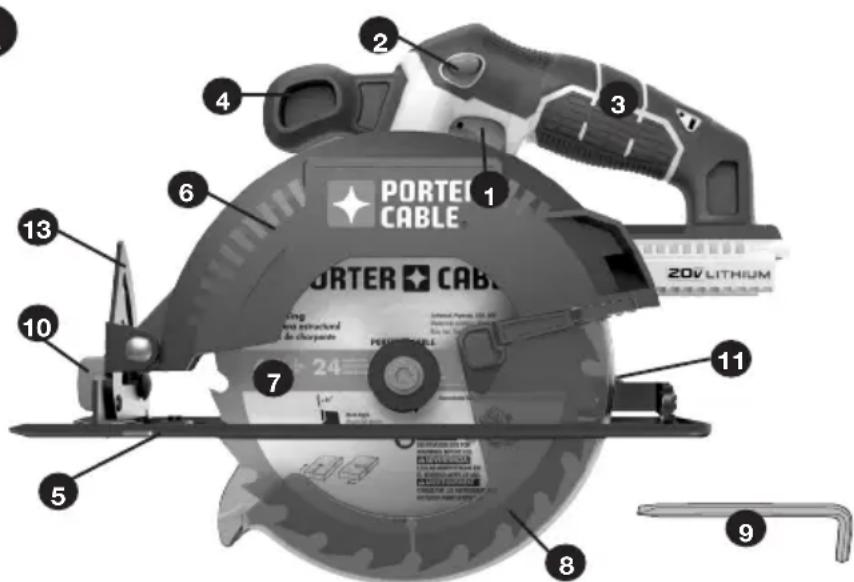 Porter-Cable PCC660 - DESCRIPTION FONCTIONNELLE - Figure A - 1