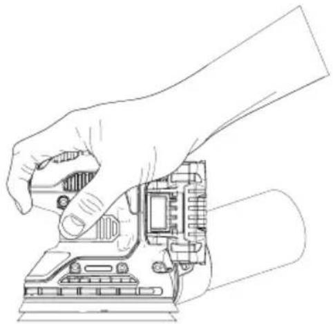 Porter-Cable PCCW205 - Proper Hand Position (Fig. E) - 1
