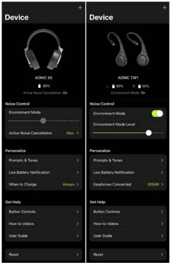 SHURE Plus MOTIV Video - Onglet Appareil - 1