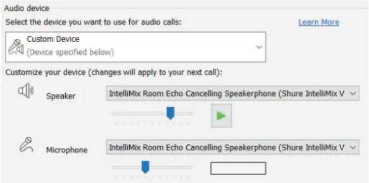 SHURE Designer - Utilisation d'un logiciel de vidéoconférence avec IntelliMix Room - 1