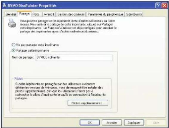 DYMO DiscPainter - Pour partager l'imprimante - 2