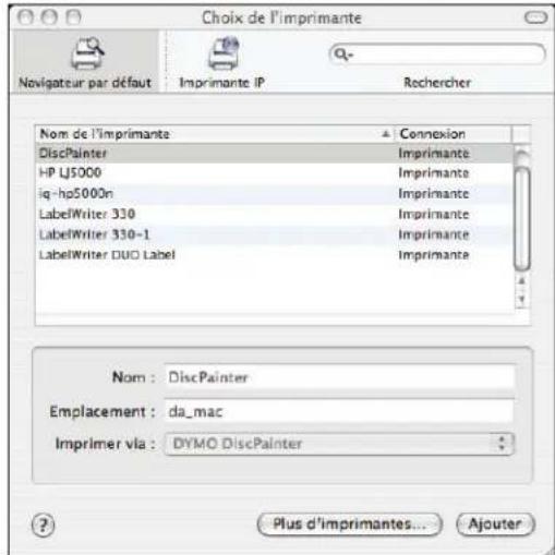 DYMO DiscPainter - Pour installer une imprimante en réseau partagée - 1