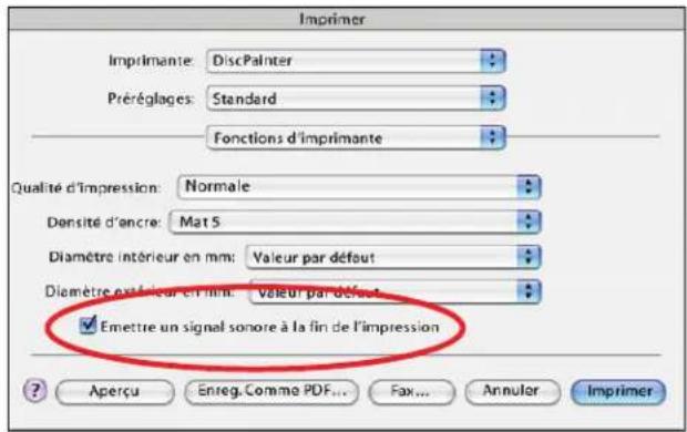 DYMO DiscPainter - Pour activer le signal sonore indiquant la fin de l'impression d'un disque - 1