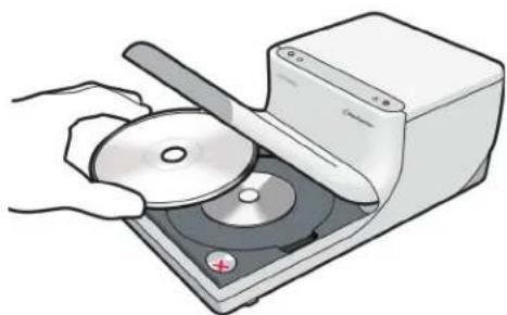 DYMO DiscPainter - Pour charger un disque dans l'imprimante - 1