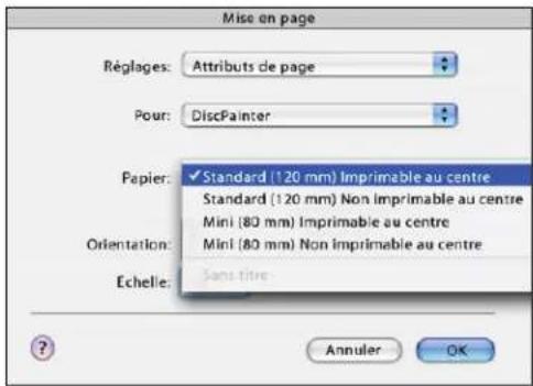 DYMO DiscPainter - Pour selectionner le parametre du disque - 1