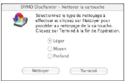 DYMO DiscPainter - Cliquez sur Nettoyer la cartouche. - 1
