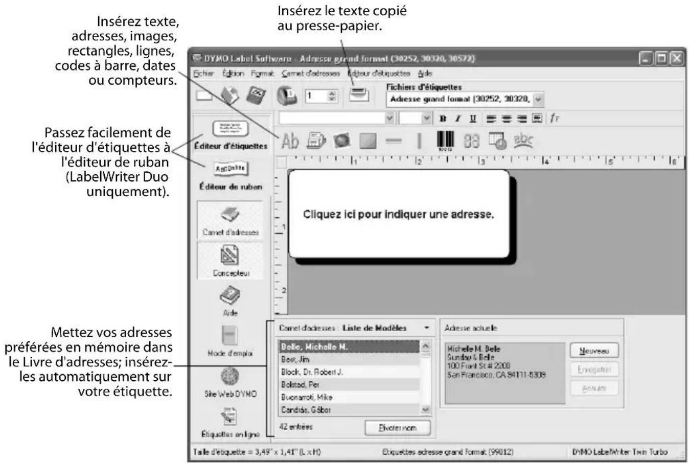 DYMO LabelWriter 400 Duo - Pour imprimer une étiquette de plastique D1 - 1