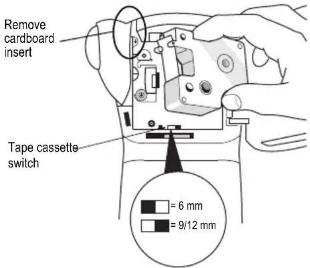 DYMO Rhino Pro 3000 - To insert the tape cassette - 1