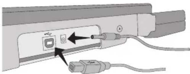 DYMO S400 - Pour brancher l'adaptateur électrique - 1