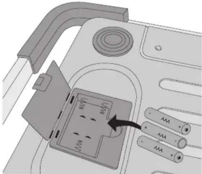 DYMO S400 - To insert the batteries - 1