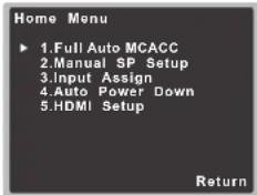 PIONEER HTP206 - Réglage automatique d'enceinte (MCACC) - 1