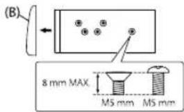 (B) 8 mm MAX. M5 mm M5 mm