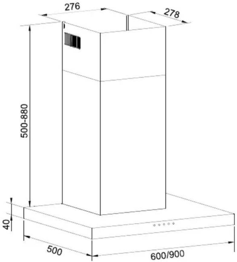 Glem Gas GHB984IX - DIMENSIONI - 1