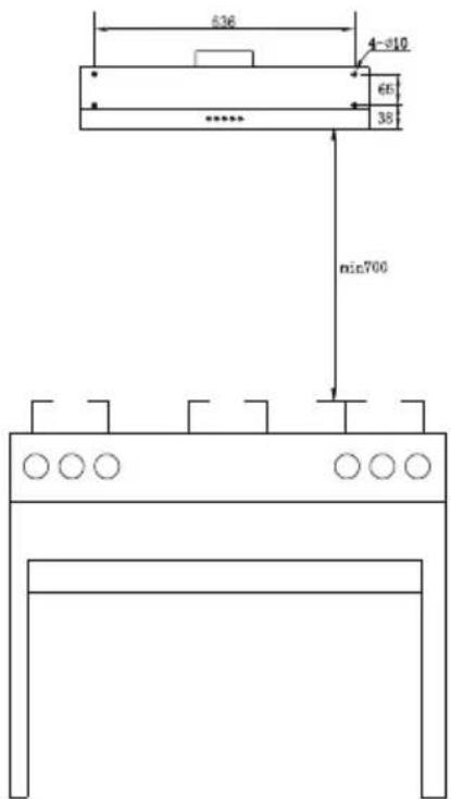 Glem Gas GHC931BK - Fixação à parede - 1