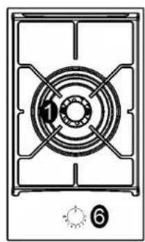 Glem Gas GV75TXBK - DESCRIPCION PLACAS DE COCCION - DESCRIPTION OF HOBS DESCRIPTION DES TABLES DE CUISSON - DESCRIZIONE DELL'APPARECCHIO DESCRIÇÃO DO APARELHO - 1