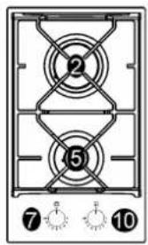 Glem Gas GV75TXBK - DESCRIPTION DES TABLES DE CUISSON - 2