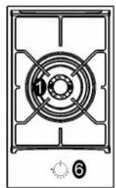 Glem Gas GV64TXBK - DESCRIZIONE PIANI DI COTTURA - 1