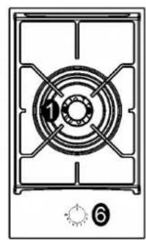 Glem Gas GV64TXBK - DESCRIPCION PLACAS DE COCCION - DESCRIPTION OF HOBS DESCRIPTION DES TABLES DE CUISSON - DESCRIZIONE DELL'APPARECCHIO DESCRIÇÃO DO APARELHO - 1