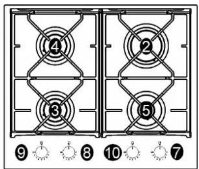 Glem Gas GV64TXBK - DESCRIPCION PLACAS DE COCCION - DESCRIPTION OF HOBS DESCRIPTION DES TABLES DE CUISSON - DESCRIZIONE DELL'APPARECCHIO DESCRIÇÃO DO APARELHO - 4