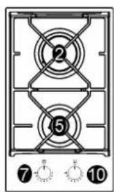 Glem Gas GV64TXBK - DESCRIZIONE PIANI DI COTTURA - 2