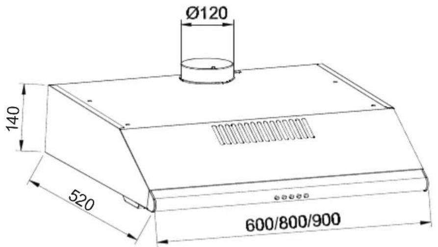 Glem Gas GHC631IX - DIMENSIONI - 1