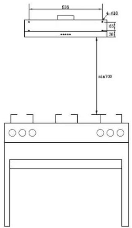 Glem Gas GHC631BK - Fixation au mur - 1