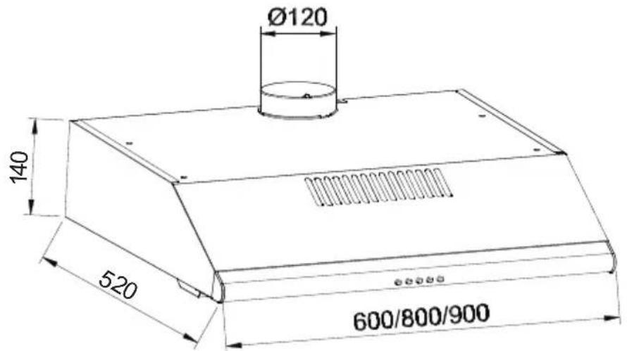 Glem Gas GHC631BK - DIMENSIONS - 1