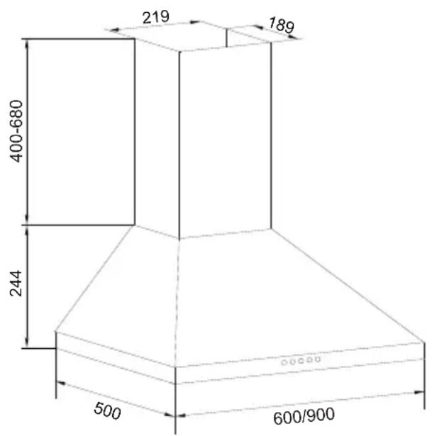 Glem Gas GHP945IX - DIMENSIONI - 1