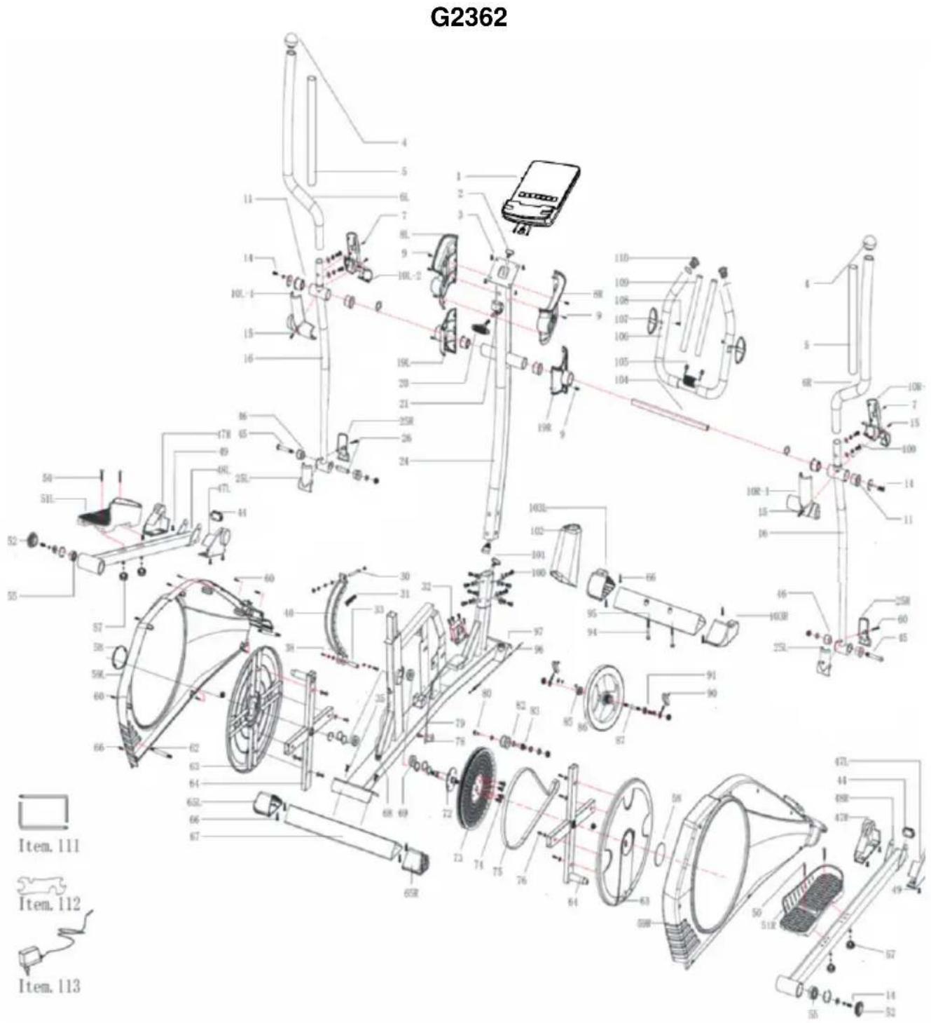 BH FITNESS Azzure TFT G2362TFT - FABRIKANT BEHOUDT ZICH HET RECHT TOE DE PRODUCTSPECIFICATIES-ZONDERVOORAFGAAND BERICHT TE VERANDEREN. - 1