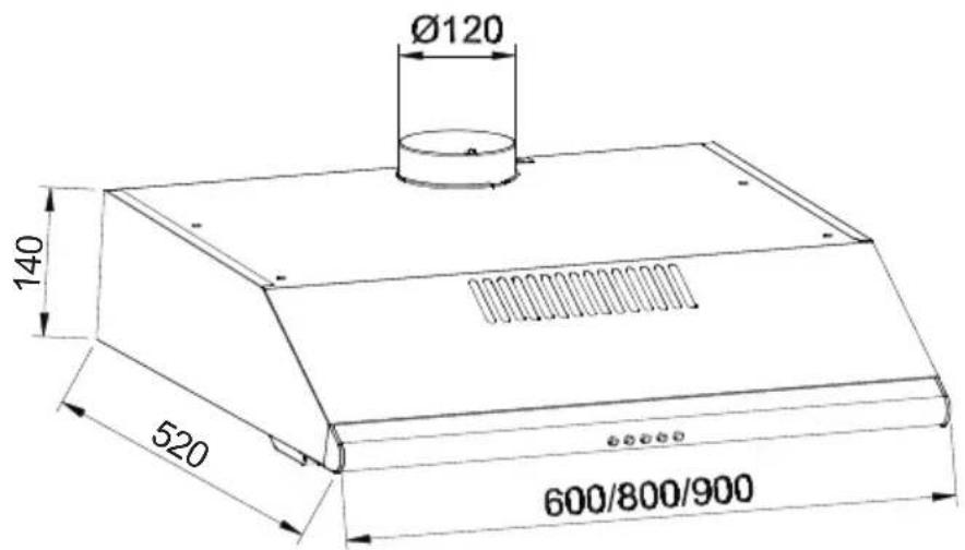Glem Gas GHC931IX - DIMENSOES - 1