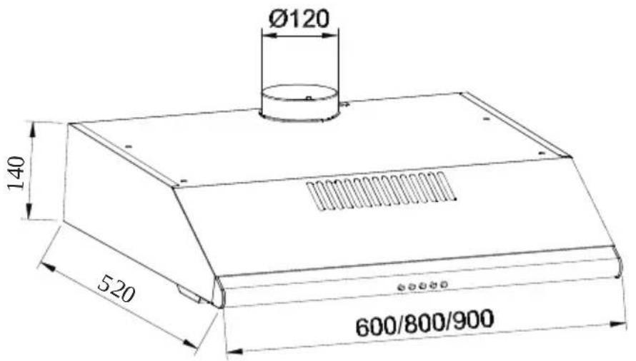 Glem Gas GHC931IX - DIMENSIONI - 1