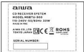 AIWA MSBTU300 - CONNEXIONS - 1