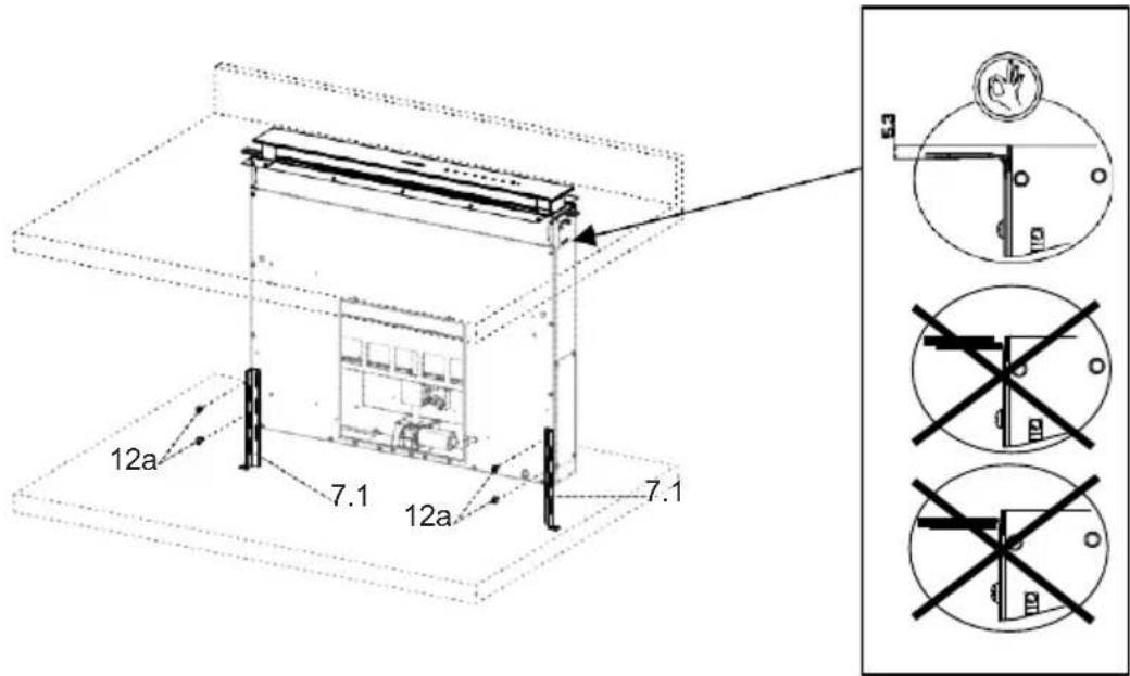 GRUNDIG GEDD 5481 XB - Fijación de las abrazaderas inferiores - 1