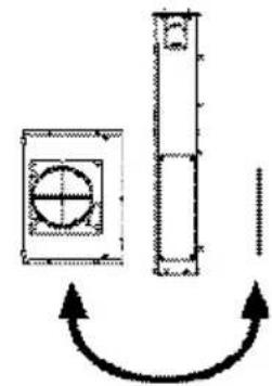 GRUNDIG GEDD 5481 XB - De luifel van de afzuigkap invoeren in het steunoppervlak van bovenaan - 3