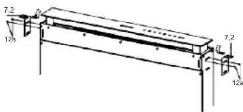 GRUNDIG GEDD 5481 XB - De luifel van de afzuigkap invoeren in het steunoppervlak van beneden - 4